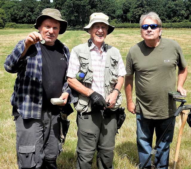 Shane, Neil and John on a club dig, June 2018